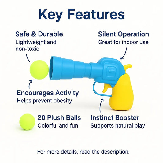 Cat Ball Toy – Silent Interactive Launcher, Non - Toxic & Perfect for Indoor Play – | Pawtaa – secondary image