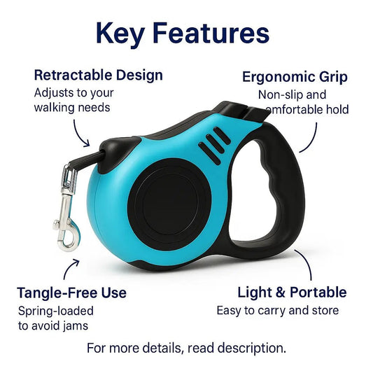 Dog Leash – All Sizes Retractable, Ergonomic, and Durable Nylon (3M/5M) – | Pawtaa – secondary image
