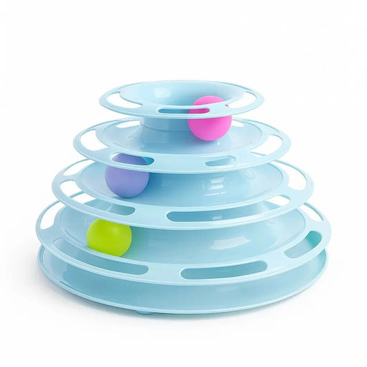 Large Cat Tower – 3 - Level Interactive Toy for Play, Exercise & Mental Stimulation – | Pawtaa