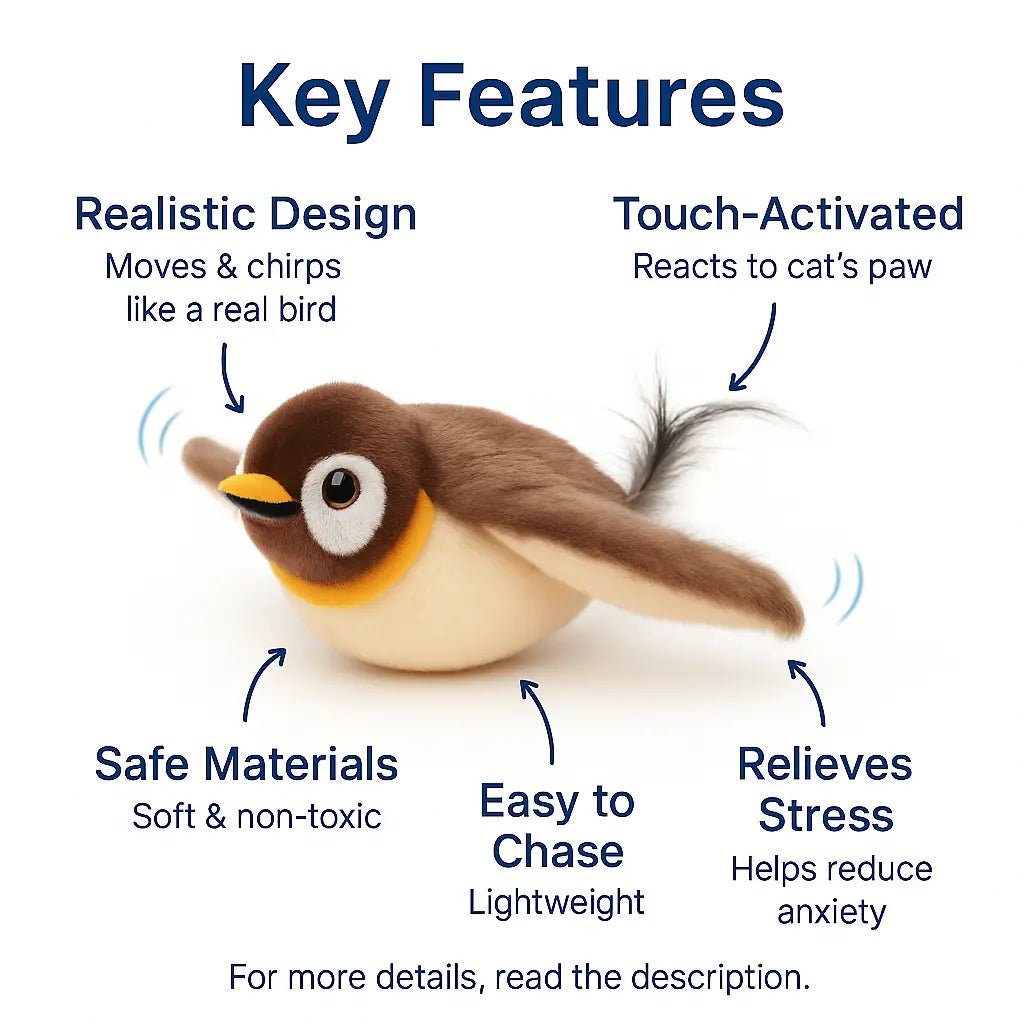 Flying Bird Cat Toy – Interactive, Motion - Activated & Durable for Active Cats – | Pawtaa