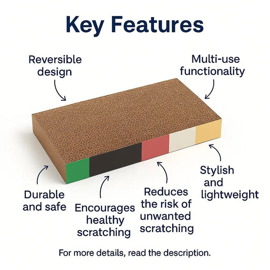 Cardboard Cat Scratcher – Durable, Reversible, Multi - Use & Furniture Protection – | Pawtaa – secondary image