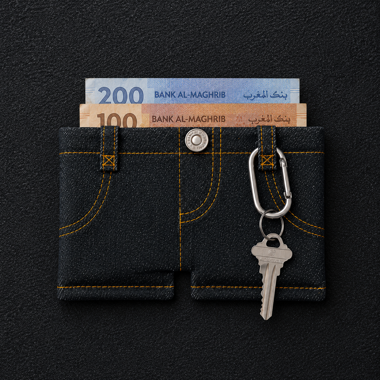 Portefeuille Compact en Jean