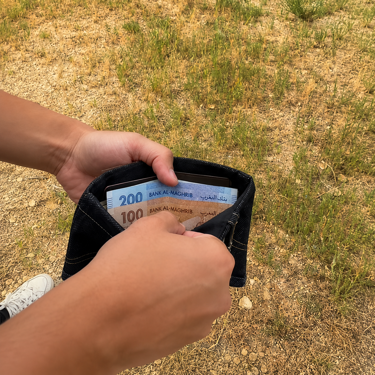 Portefeuille Compact en Jean