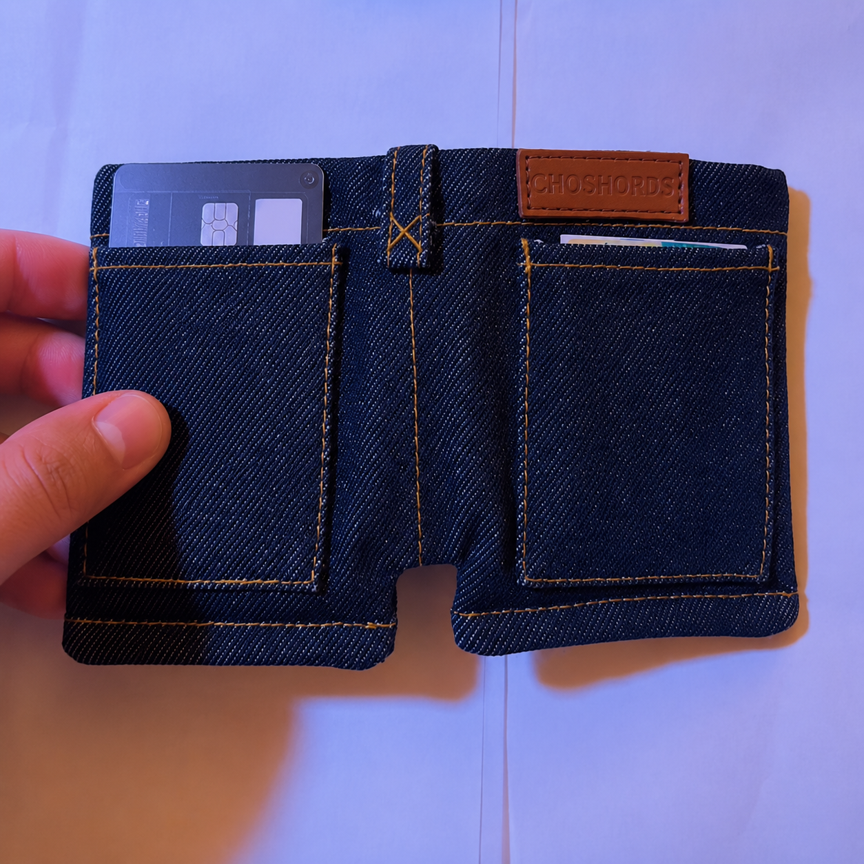 Portefeuille Compact en Jean