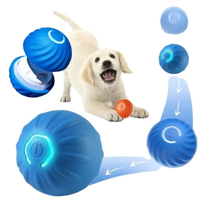 Smart Bouncing Ball - Interactive, Durable, LED Lights & Perfect for Small Active Pets