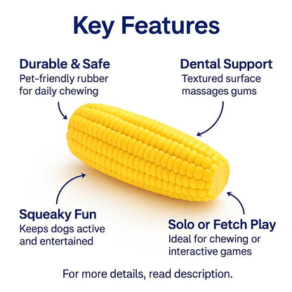 Dog Chew – Corn chew toy | Durable, Non - Toxic, Dental Benefits, Perfect for Small Dog – | Pawtaa
