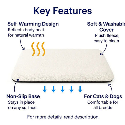 Pet Heating Pad – Cat Warming Pad & Dog Heating Pad | Self - Warming, Washable & Cozy – | Pawtaa