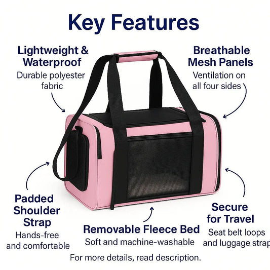 Soft Pet Carrier – Airline - Approved, Foldable, Durable, and Comfortable for Cats and Small Dogs – | Pawtaa – secondary image