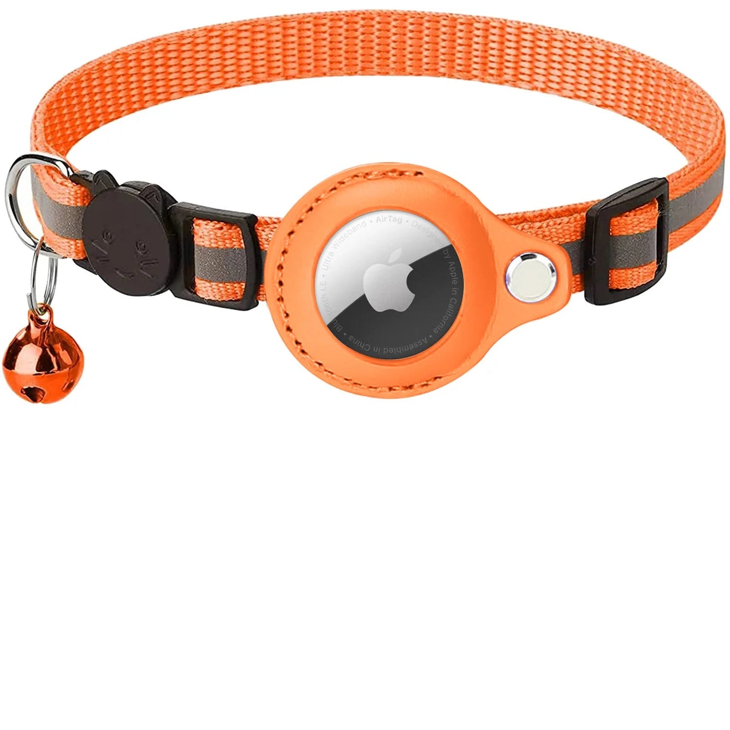 Reflective Airtag Cat Collar - Adjustable, Breakaway, Waterproof & Safe for Daily Use