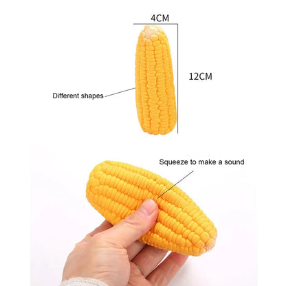 Corn Dog Chew Toy – Non-Toxic, Bite Resistant, Eco-Friendly, Squeaky, Training, Interactive, Durable