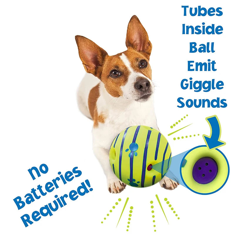 Squeaky Chew Ball - Durable, Textured, Interactive & Dental Health for Cats and Dogs