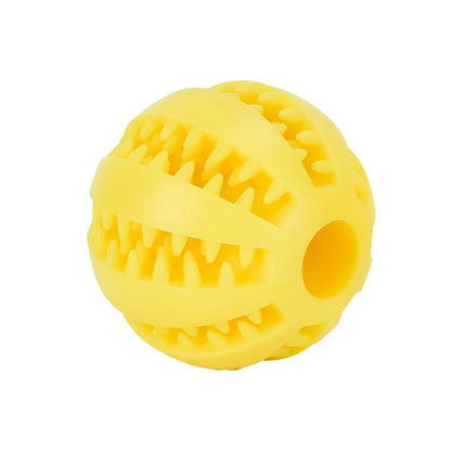 Interactive Rubber Chew Ball – Durable, Dental-Cleaning, Snack-Dispensing Toy for Dogs and Cats