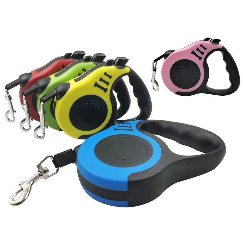 Retractable Dog Leash - Durable Nylon, Ergonomic Grip, 3M/5M, for All Dog Sizes