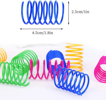 Colorful Spiral Cat Toys - Durable, Interactive, Lightweight & Perfect for Active Play