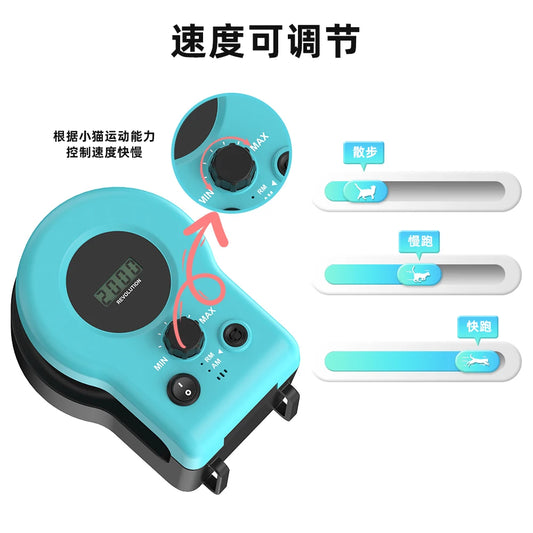 New Indoor Cat Toy Interactive Cat Toy Wheel Trainer Indoor Adjustable Speed Simulation Hunting Toy Cat Treadmill – secondary image