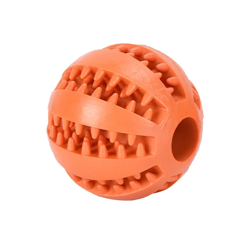 Interactive Rubber Chew Ball – Durable, Dental-Cleaning, Snack-Dispensing Toy for Dogs and Cats