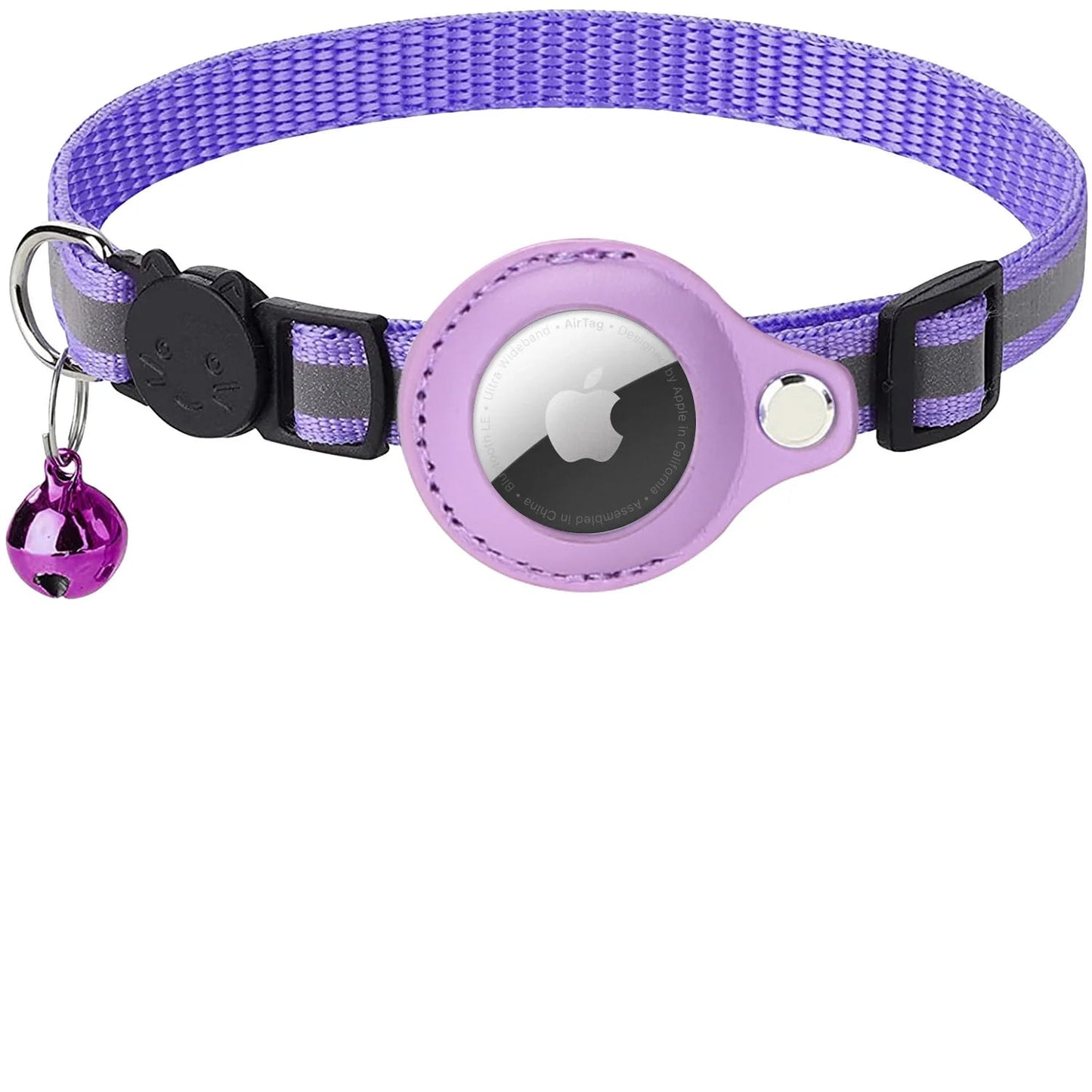 Reflective Airtag Cat Collar - Adjustable, Breakaway, Waterproof & Safe for Daily Use