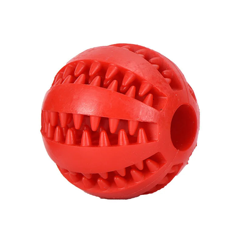 Interactive Rubber Chew Ball – Durable, Dental-Cleaning, Snack-Dispensing Toy for Dogs and Cats