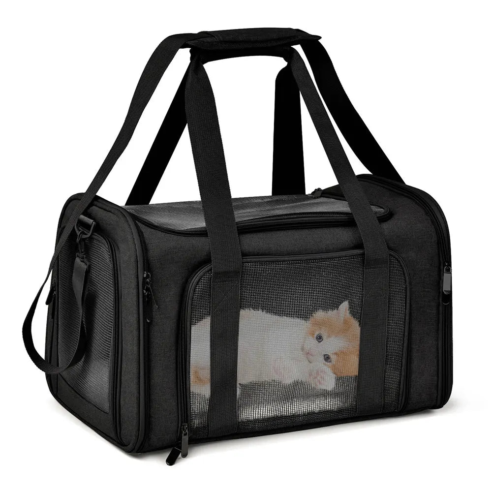 Soft Pet Carrier – Airline-Approved, Foldable, Durable, and Comfortable for Cats and Small Dogs