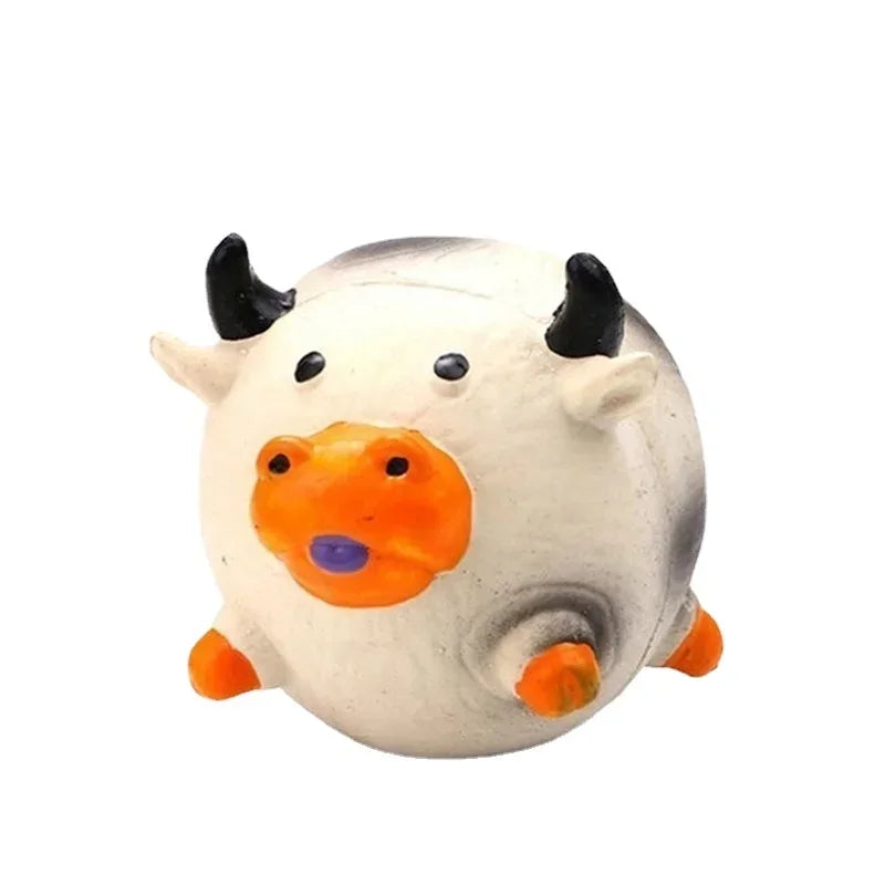 Farm Chew Toy - Squeaky, Durable, Non-Toxic, Cow & Pig Design for Playful Dogs