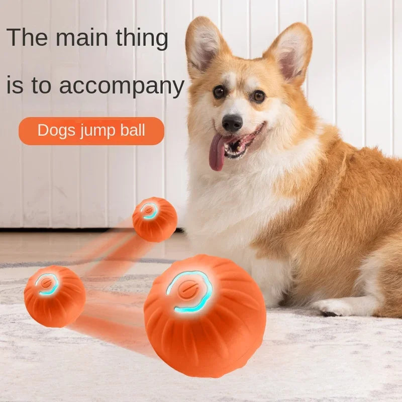 Smart Bouncing Ball - Interactive, Durable, LED Lights & Perfect for Small Active Pets