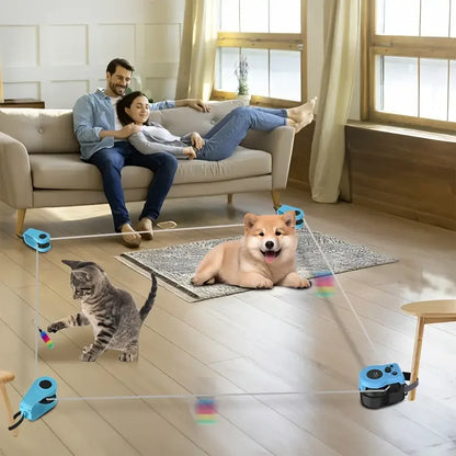New Indoor Cat Toy Interactive Cat Toy Wheel Trainer Indoor Adjustable Speed Simulation Hunting Toy Cat Treadmill