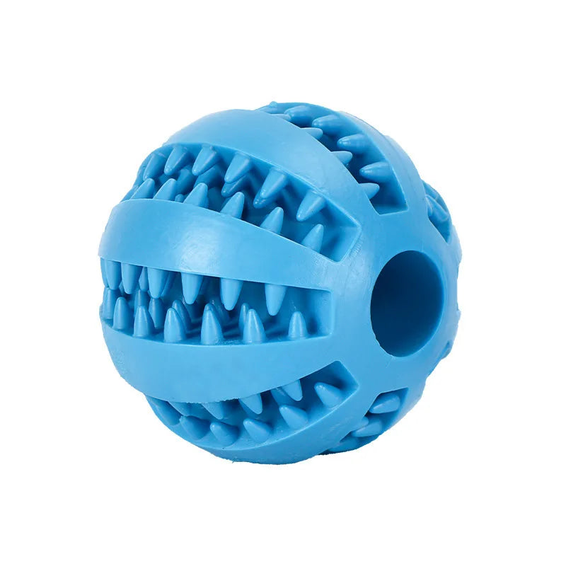 Interactive Rubber Chew Ball – Durable, Dental-Cleaning, Snack-Dispensing Toy for Dogs and Cats