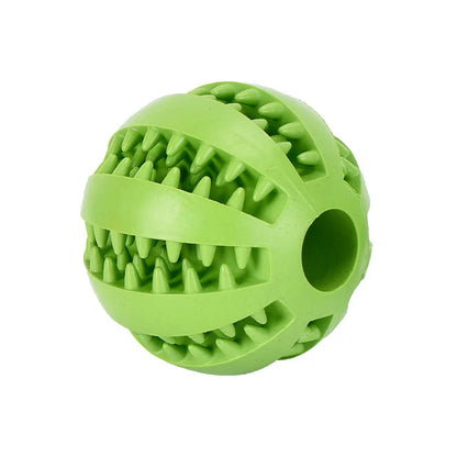 Interactive Rubber Chew Ball – Durable, Dental-Cleaning, Snack-Dispensing Toy for Dogs and Cats