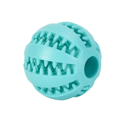 Interactive Rubber Chew Ball – Durable, Dental-Cleaning, Snack-Dispensing Toy for Dogs and Cats